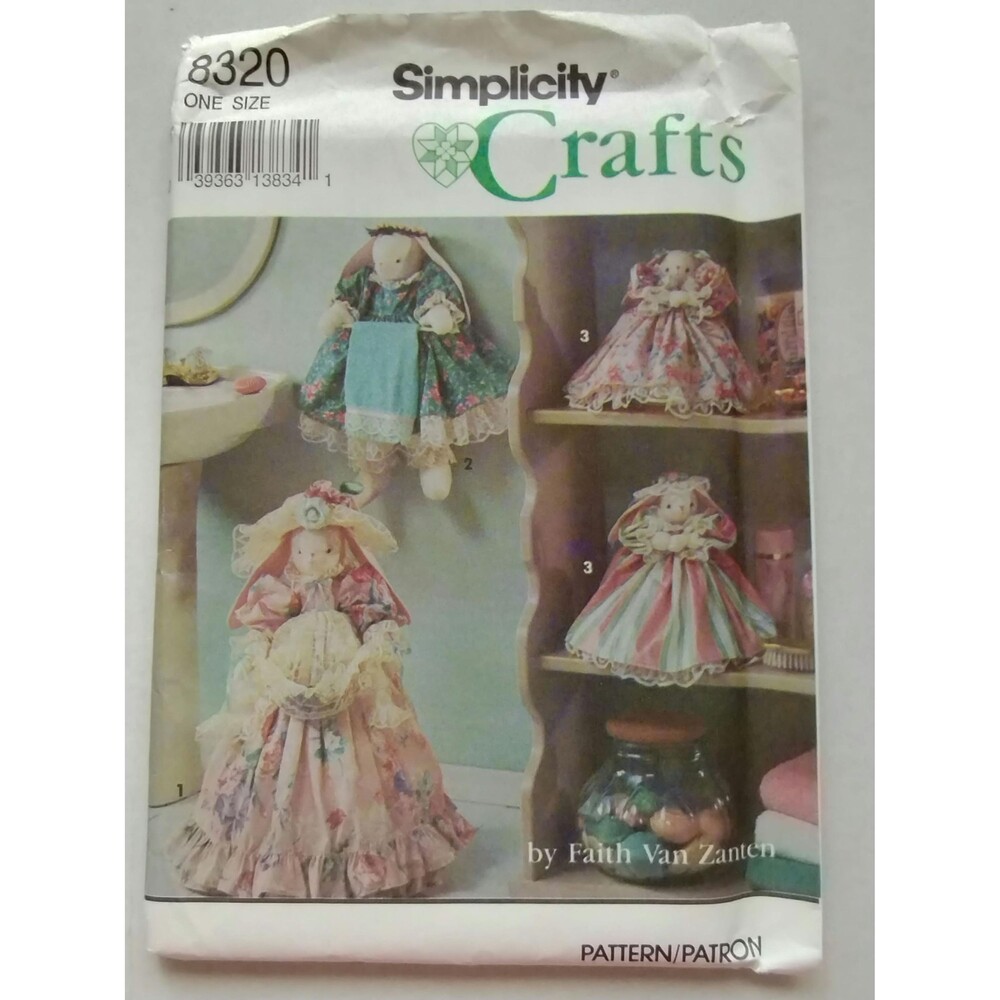 8320 Simplicity Craft Sewing Pattern Bathroom Bunnies
